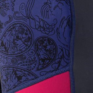 2025 Gul Womens Response 3/2mm Back Zip Wetsuit RE1319-C1 - Navy / Paisley